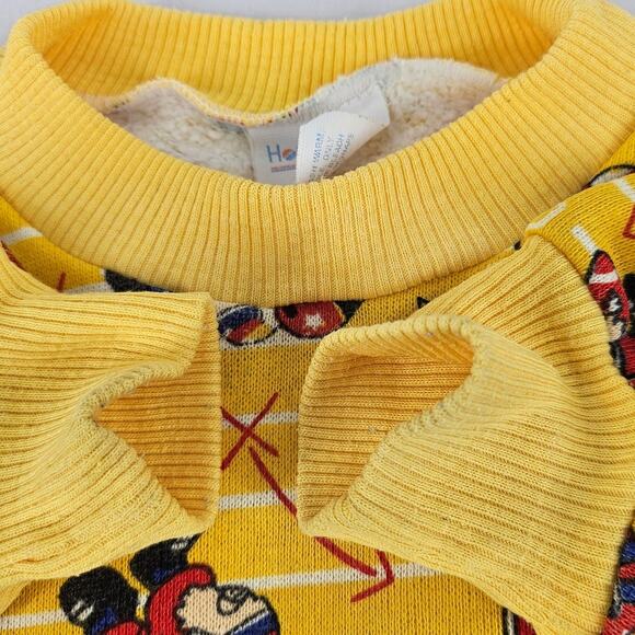 HOPSCOTCH VINTAGE FOOTBALL TODDLER CREWNECK SWEATSHIRT – SIZE 24 MONTHS – YELLOW - Picture 5 of 8